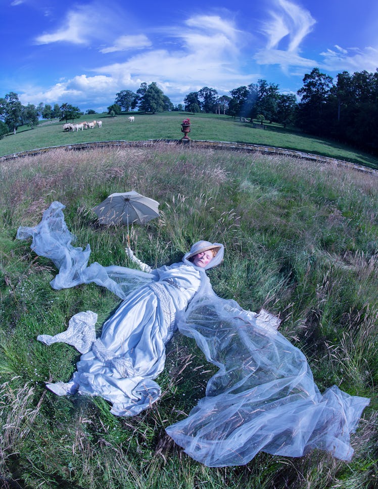 Tilda Swinton wears a blouse and hat from Angels Costumes, London; Sands Films petticoat; Pavilion P...