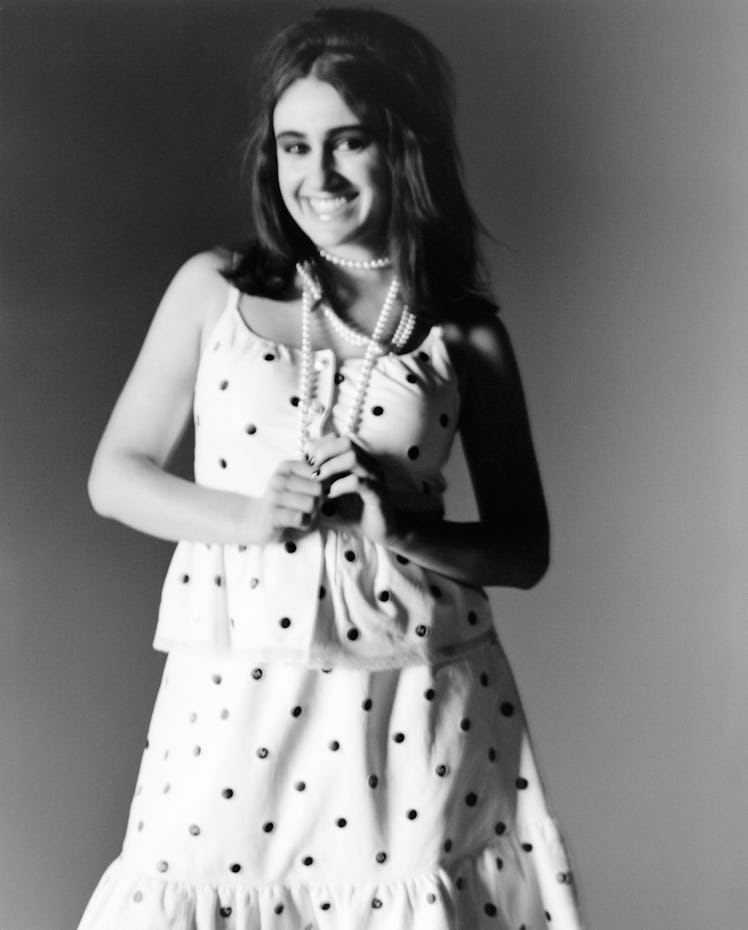 Rachel Sennott wears a Chanel top and skirt; Assael necklaces.