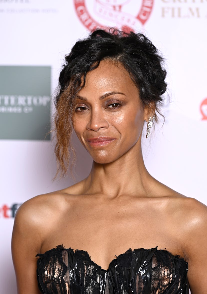 Zoe Saldaña attends the 45th Critics' Circle Film Awards at The Mayfair Hotel on February 02, 2025 i...