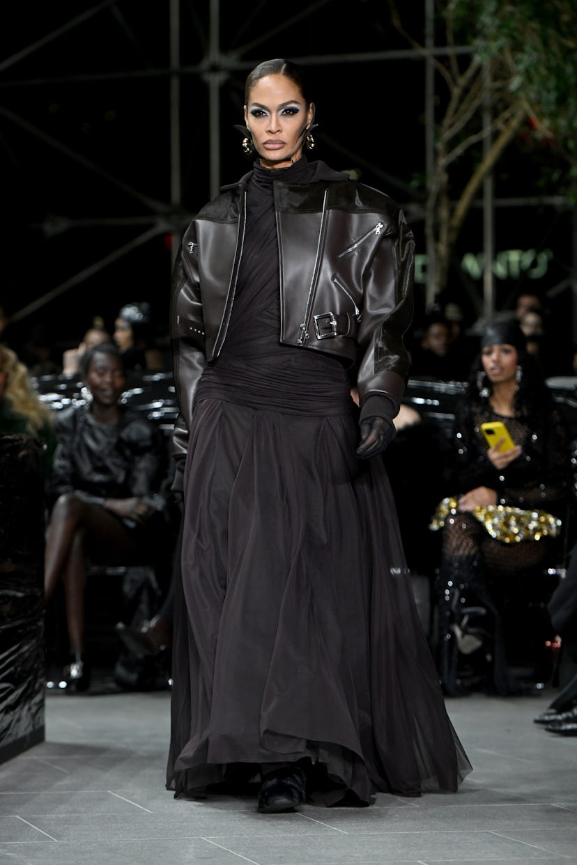 A model walks the runway for the Luar fashion show during February 2025 New York Fashion Week on Feb...