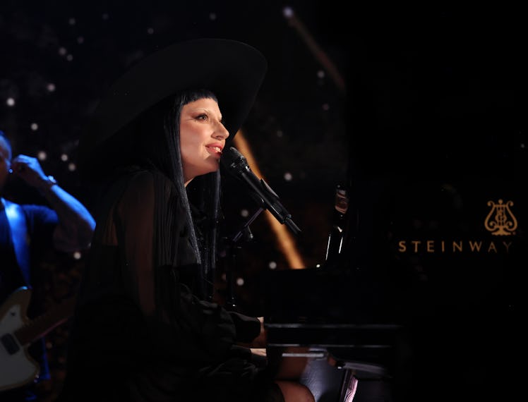 INGLEWOOD, CALIFORNIA - JANUARY 30: Lady Gaga performs onstage during the FIREAID Benefit Concert fo...