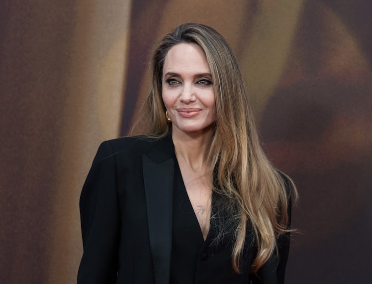 Angelina Jolie attends the premiere of 'Maria' during the 68th BFI London Film Festival at the Royal...