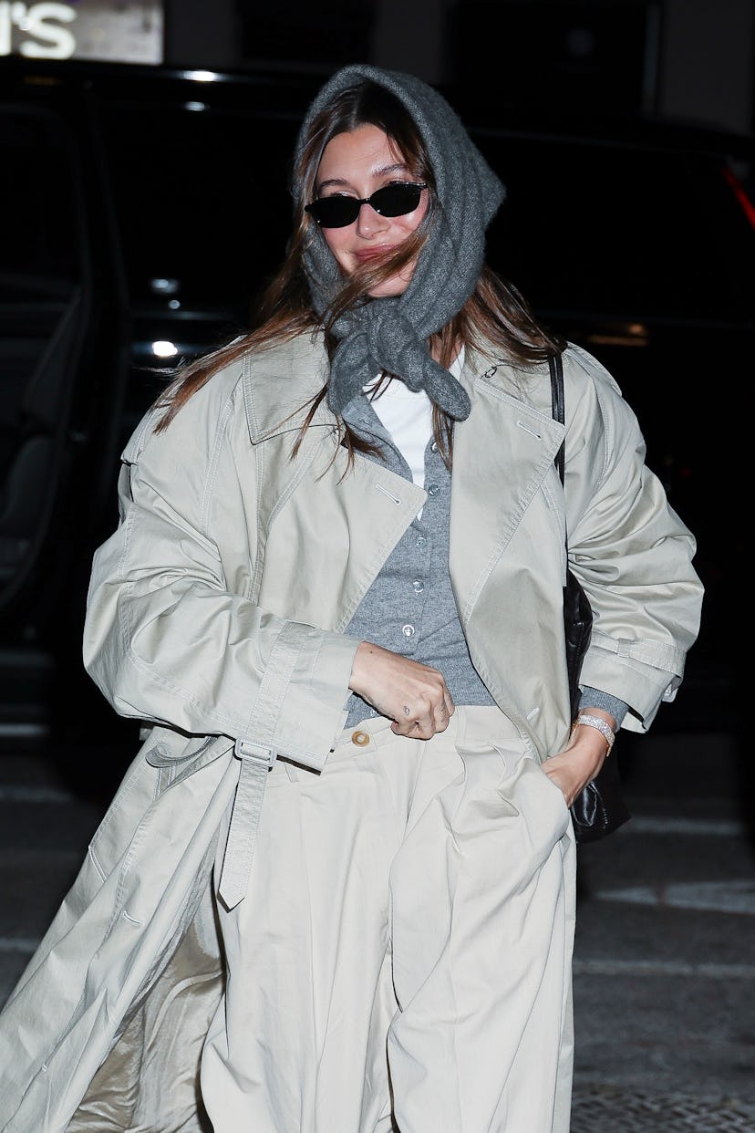 Hailey Bieber seen in Union Square on January 29, 2025 in New York City.