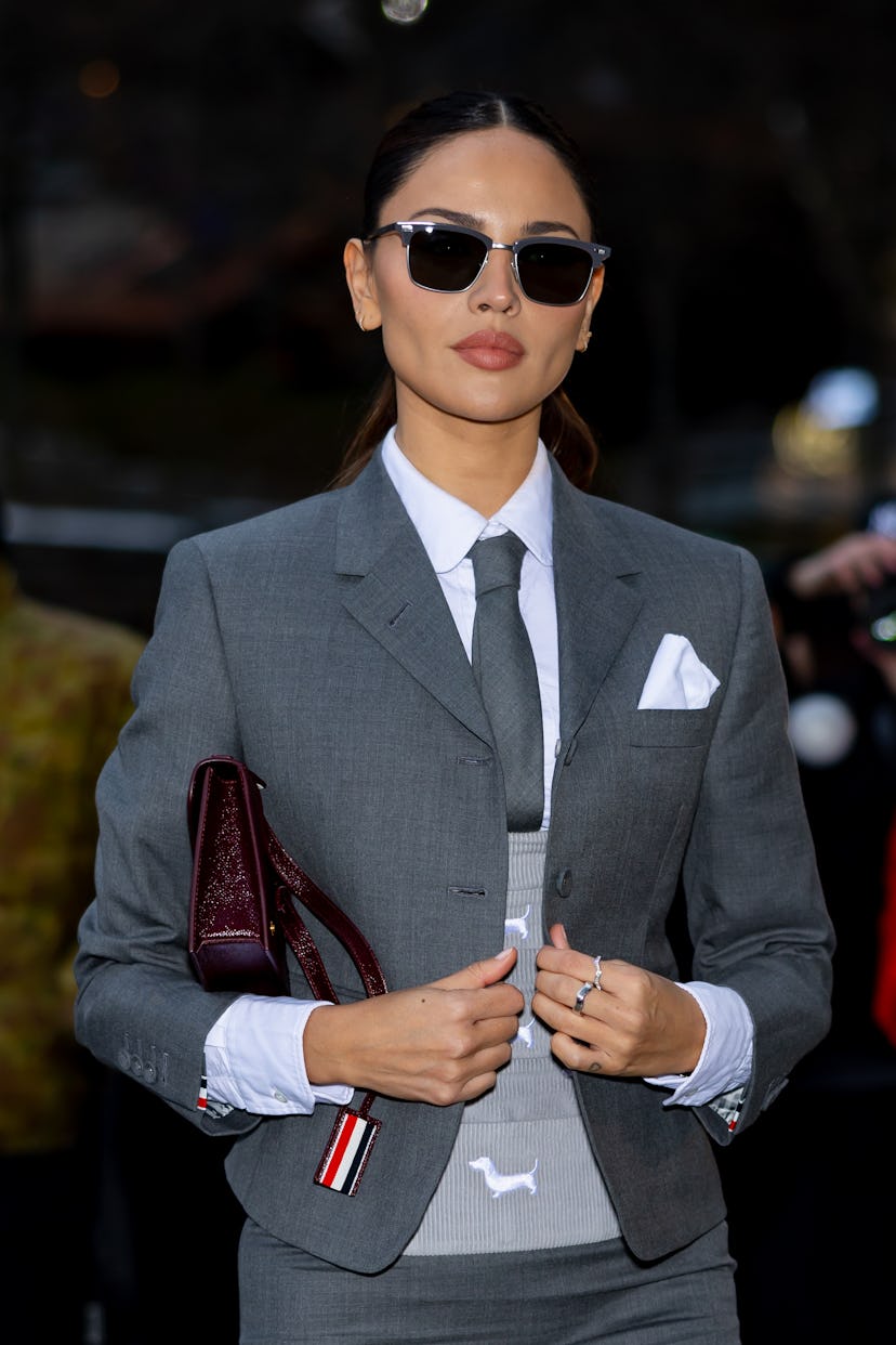 Eiza Gonzalez attends the Thom Browne fashion show during New York Fashion Week: The Shows on Februa...