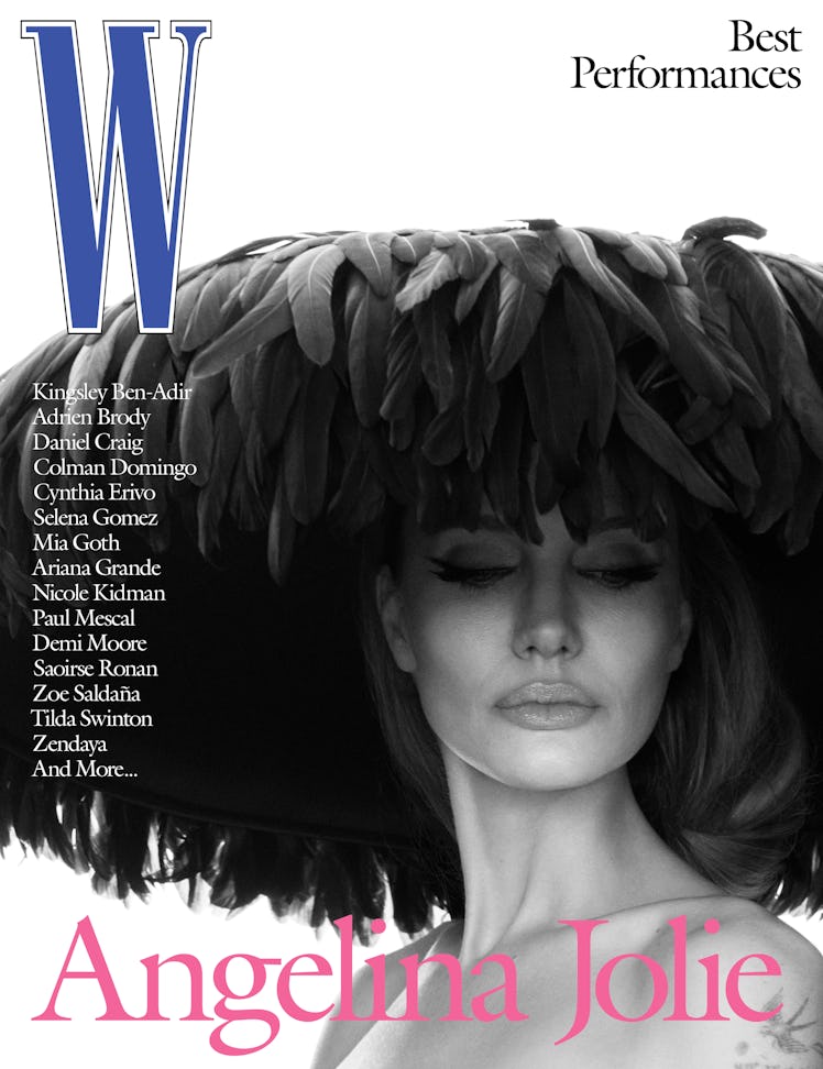 Angelina Jolie on the cover of W magazine